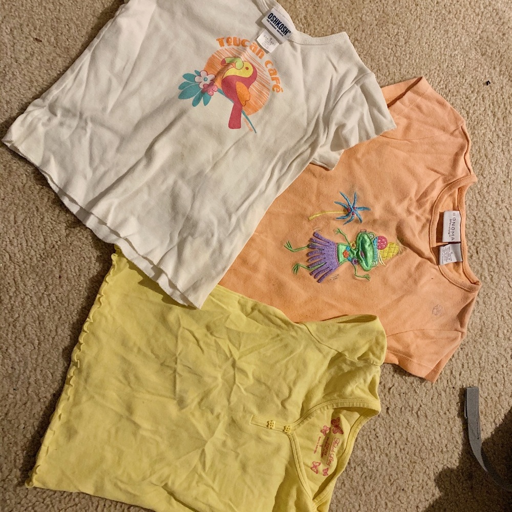 A set of 3 girls spring/summer shirts🌞